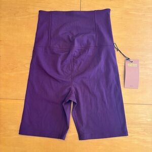 Girlfriend Collective S NWT eggplant Aunt purple short workout, running shorts